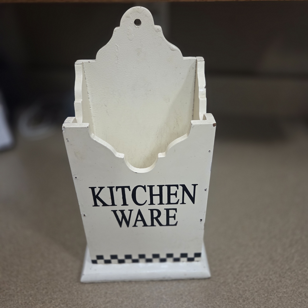 White Kitchen Ware Utensil Holder
